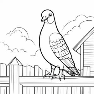 Wood Pigeon Coloring Pages for Kids 1
