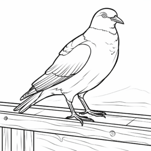 Wood Pigeon Coloring Pages for Kids 2