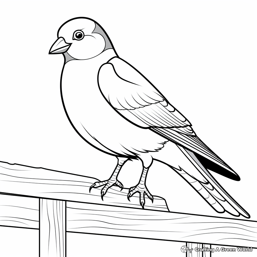 Wood Pigeon Coloring Pages for Kids 4