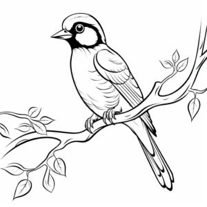 Woodpecker Winter Wonder Coloring Pages 4