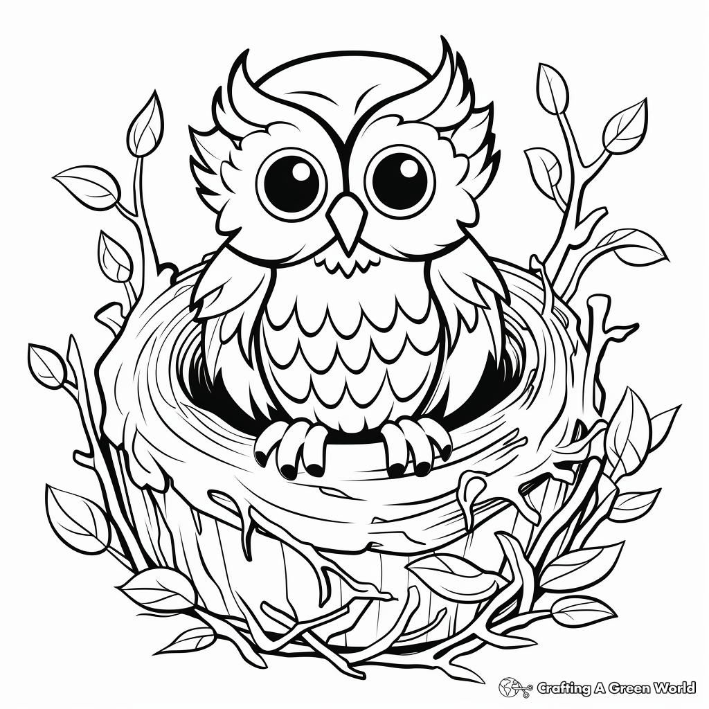 Woodsy Owl Nest Coloring Pages 4