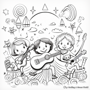 World Music Day Coloring Pages 2