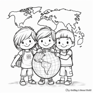 World of Kindness Coloring Pages for Preschoolers 1