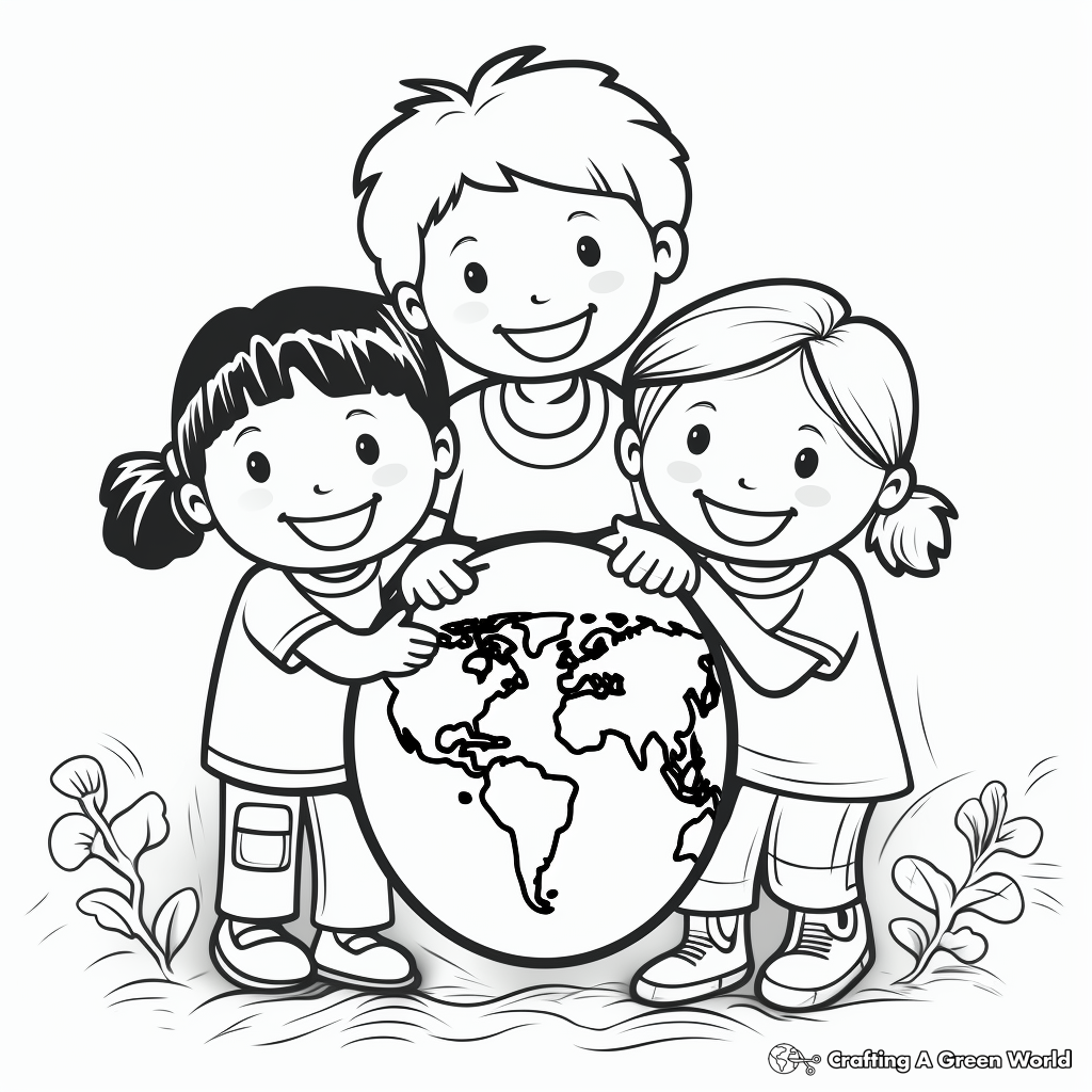 World of Kindness Coloring Pages for Preschoolers 4