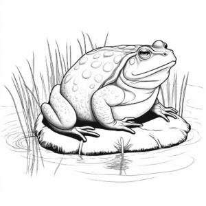 World’s Largest Bullfrog Species Coloring Pages 1