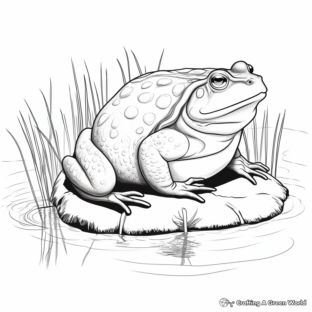 World’s Largest Bullfrog Species Coloring Pages 1