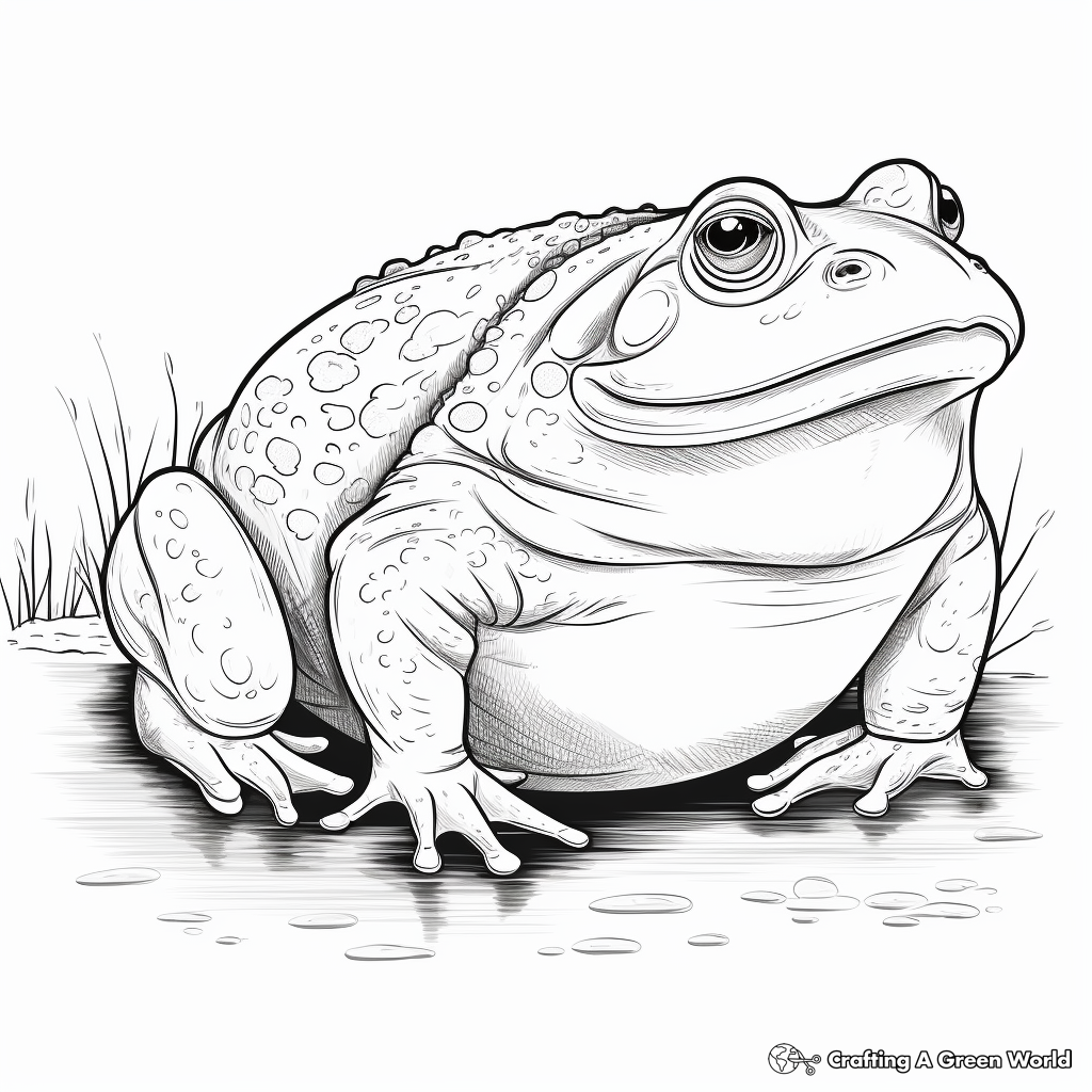 World’s Largest Bullfrog Species Coloring Pages 3