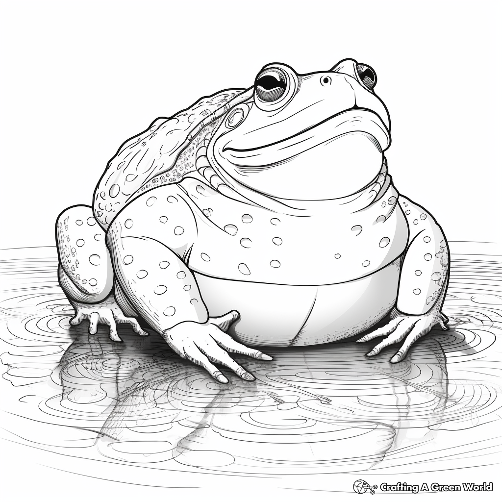 World’s Largest Bullfrog Species Coloring Pages 2
