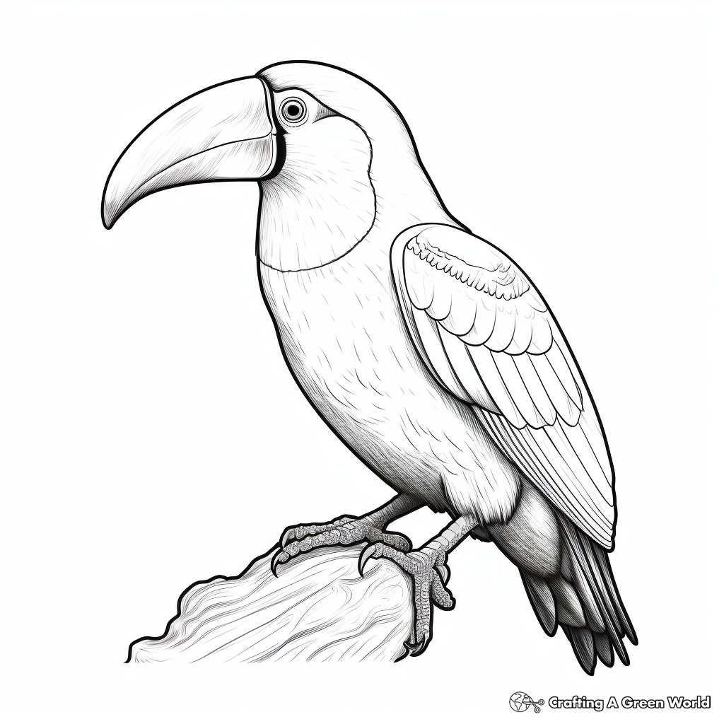 World's Birds: Exotic Toucan Coloring Pages 2