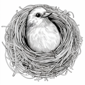 Oriole Nest Coloring Page 1