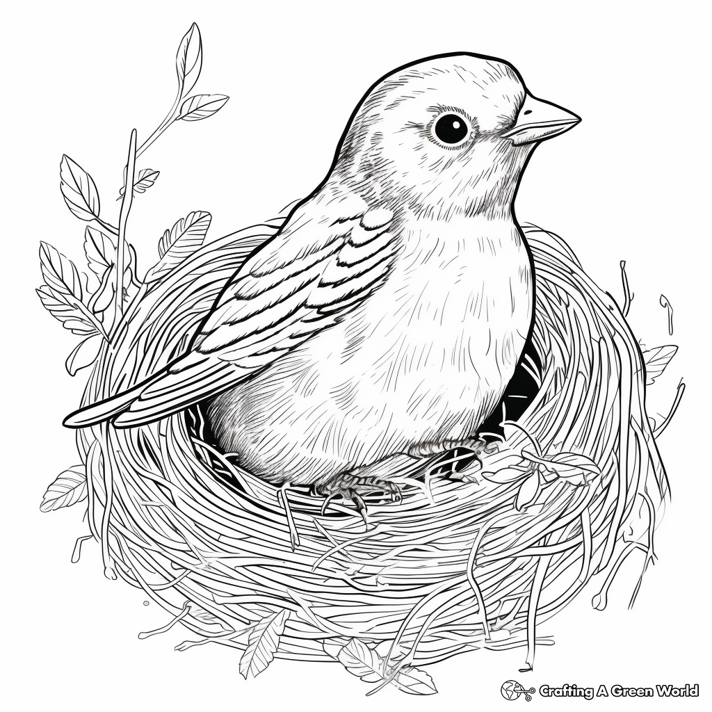 Oriole Nest Coloring Page 3