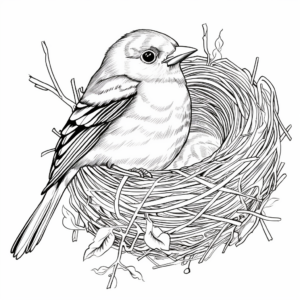 Woven Oriole Nest Coloring Page 4