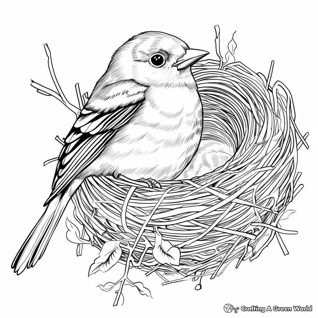 Oriole Nest Coloring Page 4