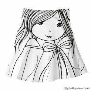 Wrap Skirt Coloring Pages for Kids 1