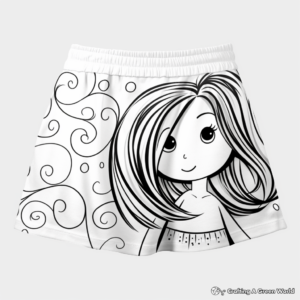Wrap Skirt Coloring Pages for Kids 2