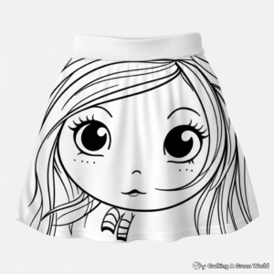 Wrap Skirt Coloring Pages for Kids 4