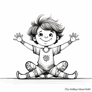 Yoga Feet Poses Coloring Pages 1