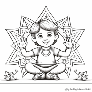 Yoga Feet Poses Coloring Pages 2
