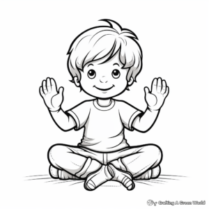 Yoga Feet Poses Coloring Pages 4