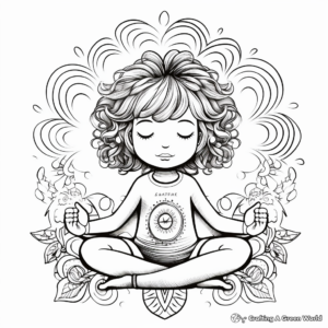 Yoga Poses and Symbols Coloring Pages 2