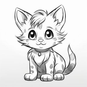Young Kitten Coloring Pages for Kids 1
