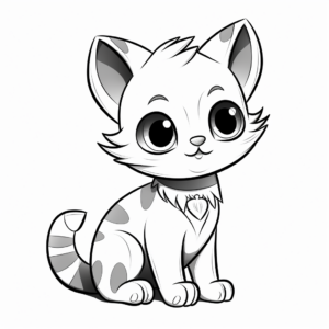 Young Kitten Coloring Pages for Kids 4