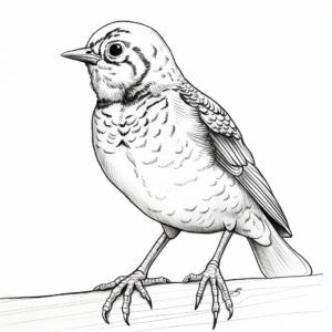 Young Western Meadowlark Coloring Pages 1