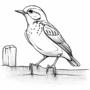 Young Western Meadowlark Coloring Pages 3