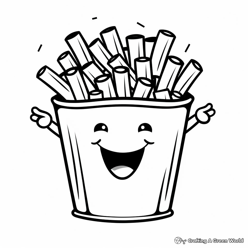 Yummy French Fries Coloring Sheets 4