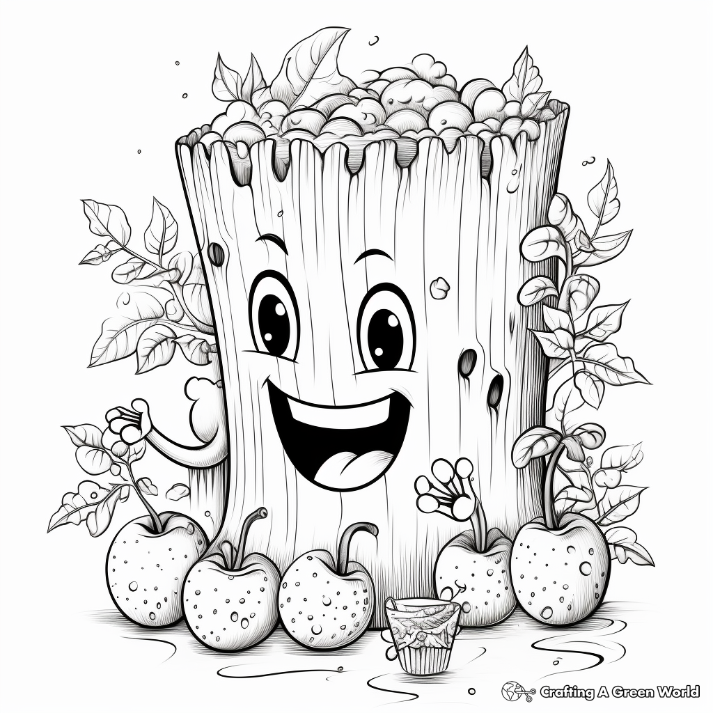 Yummy Vegan Mac and Cheese Coloring Pages 3