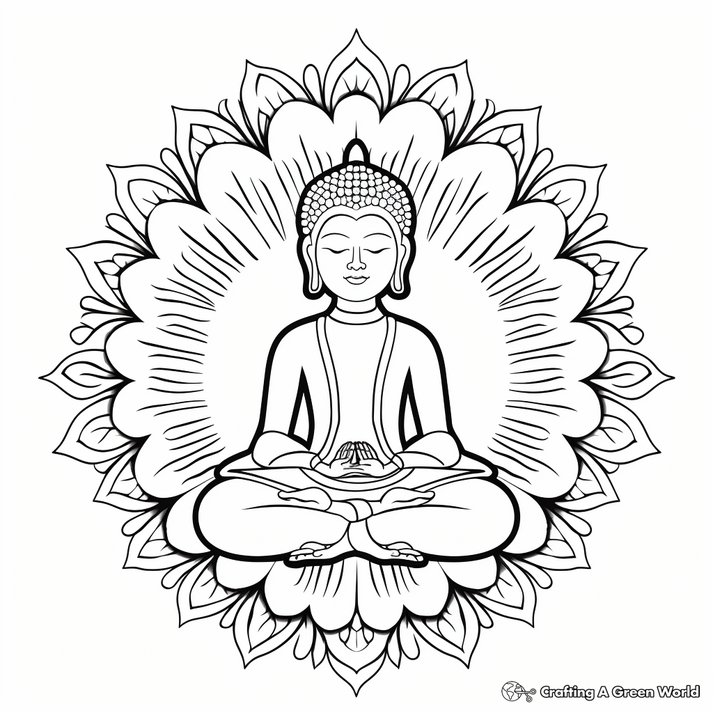 Zen Art Chakra Coloring Pages for Stress Relief 1