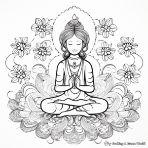 Zen Art Chakra Coloring Pages for Stress Relief 3