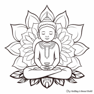 Zen Art Chakra Coloring Pages for Stress Relief 4