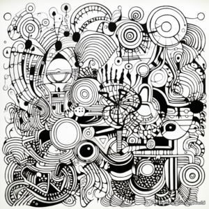 Zentangle-Inspired Abstract Coloring Pages 2