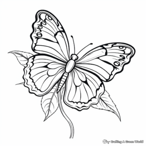 Zinnia Butterfly Garden Coloring Pages 3