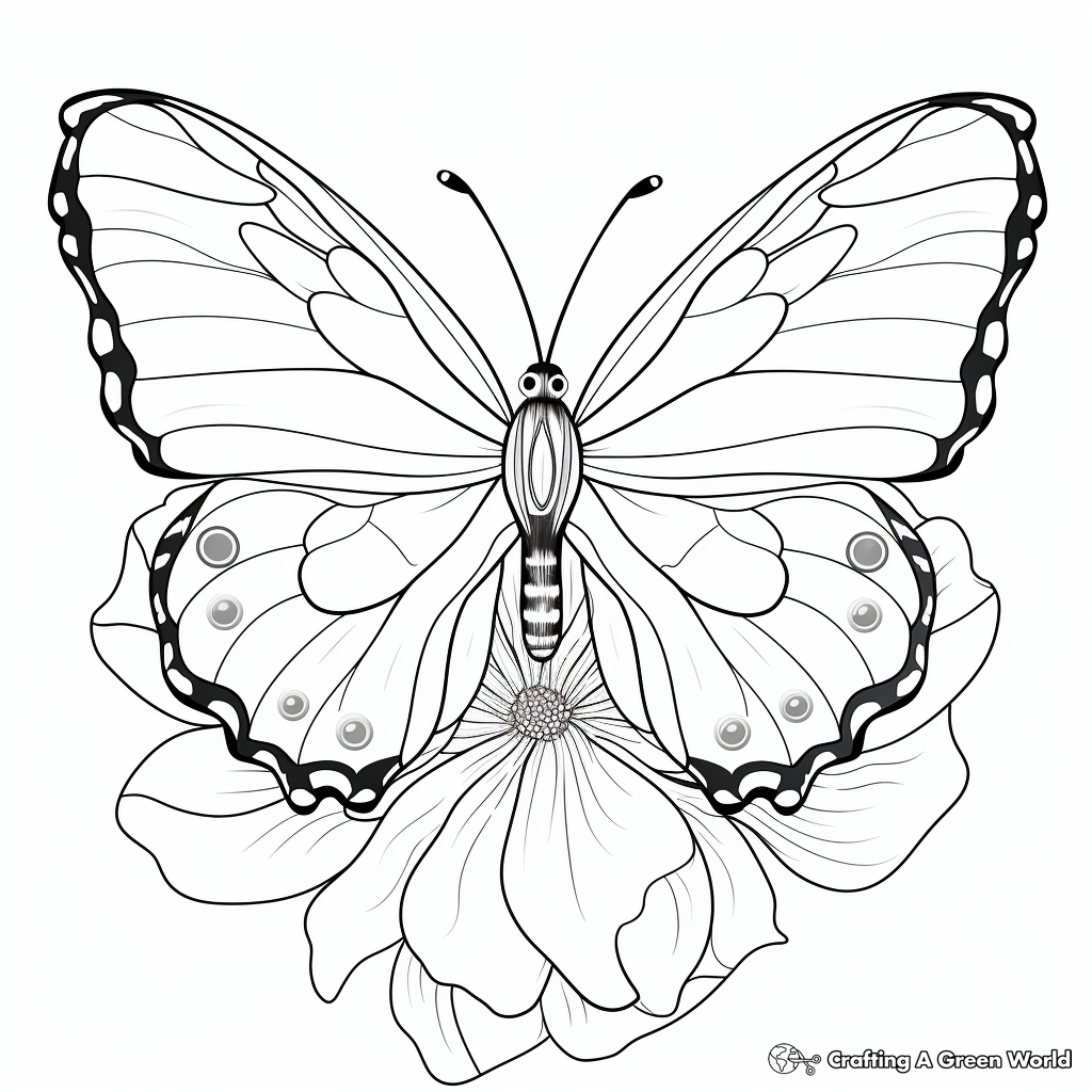 Zinnia Butterfly Garden Coloring Pages 4