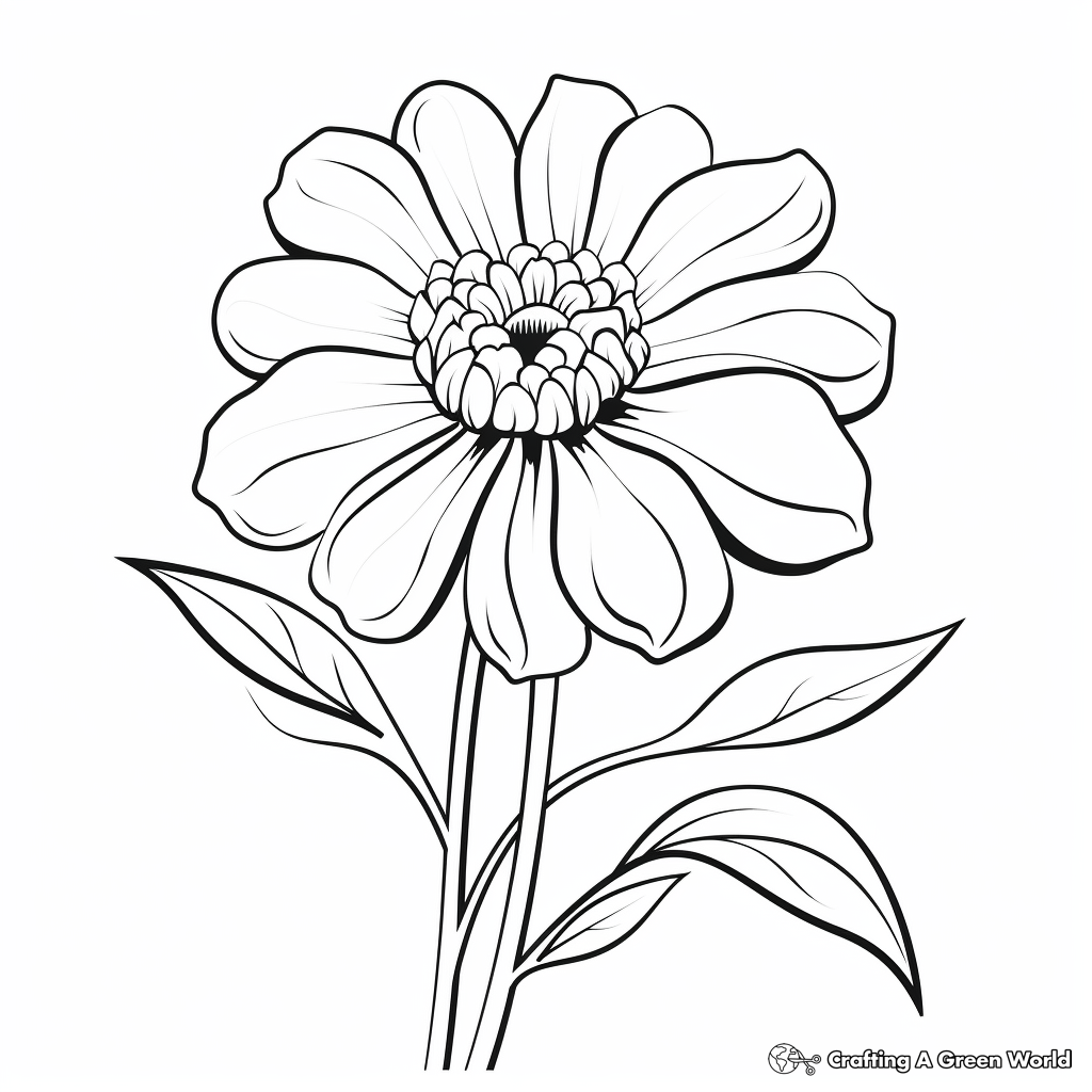 Zinnia Variety Coloring Pages: Different Types of Zinnias 2
