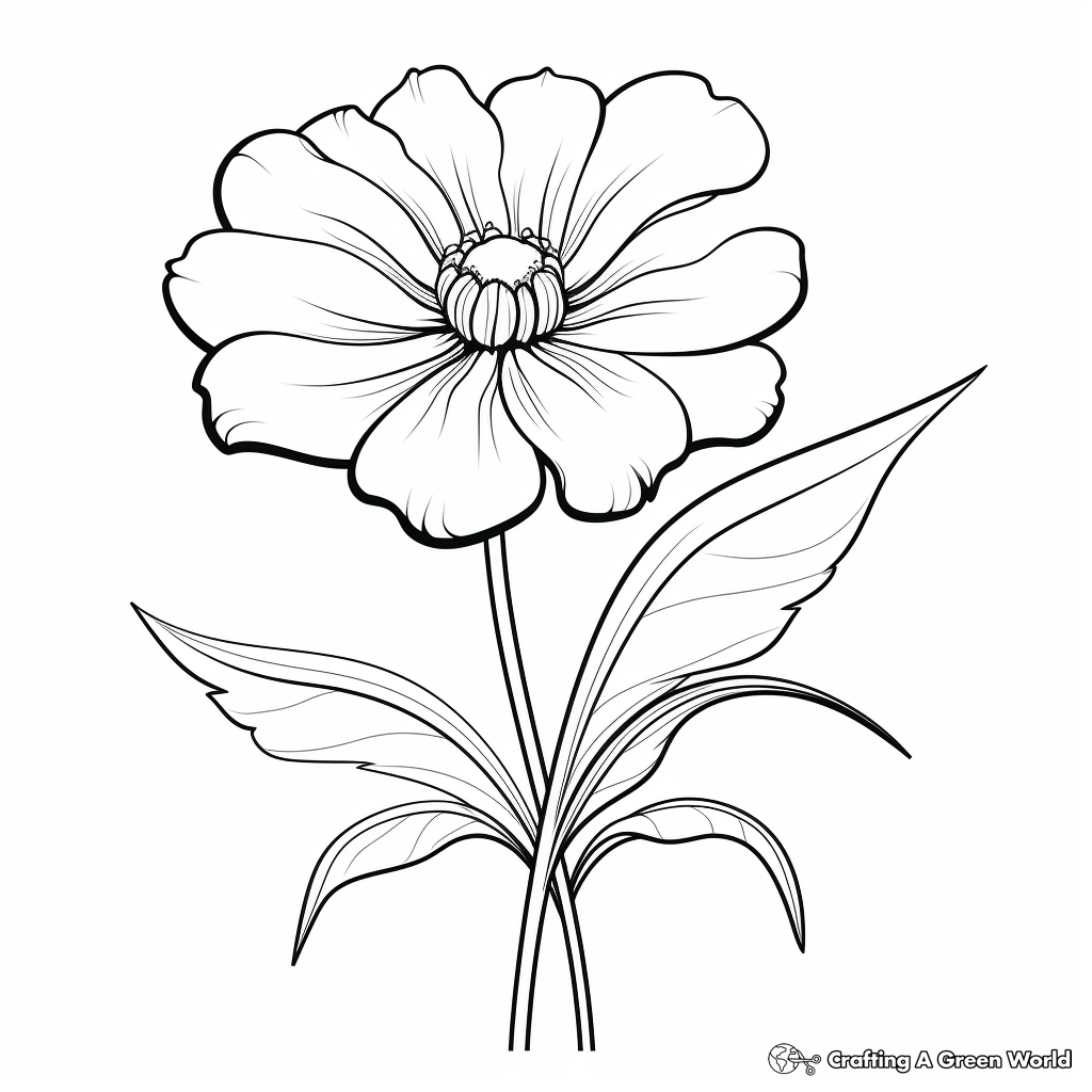 Zinnia Variety Coloring Pages: Different Types of Zinnias 4