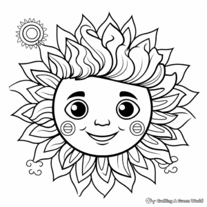 Zodiac Sun and Moon Signs Coloring Pages 3