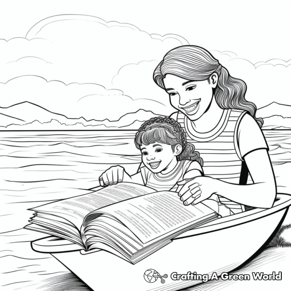 Peaceful Beach Safety Coloring Pages 1